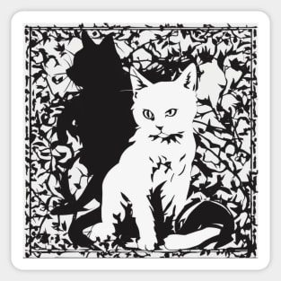 Kittens Shadow Silhouette Anime Style Collection No. 48 Sticker